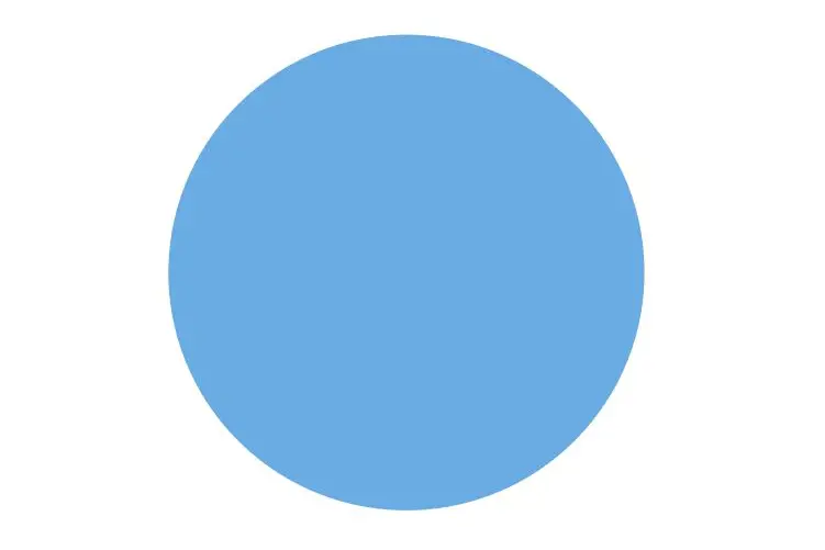 Blåfarget sirkel - farge pantone 284 CP