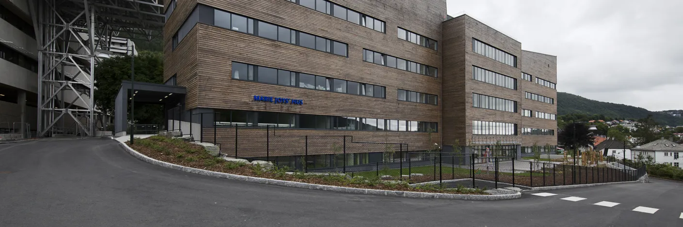 En moderne murbygning