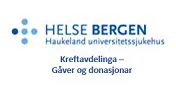 Logo Helse Bergen Haukeland universitetssjukehus, Kreftavdelinga - gåver og donasjoner.