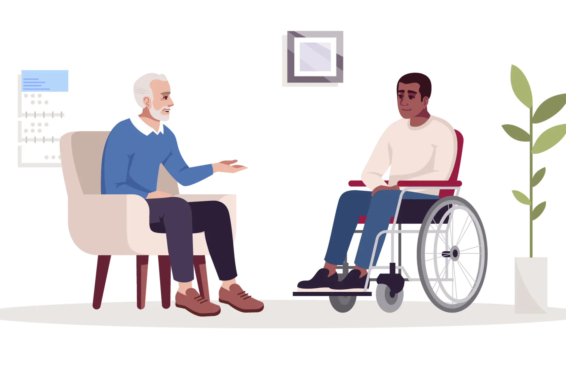 Grafikk pasient i rullestoll