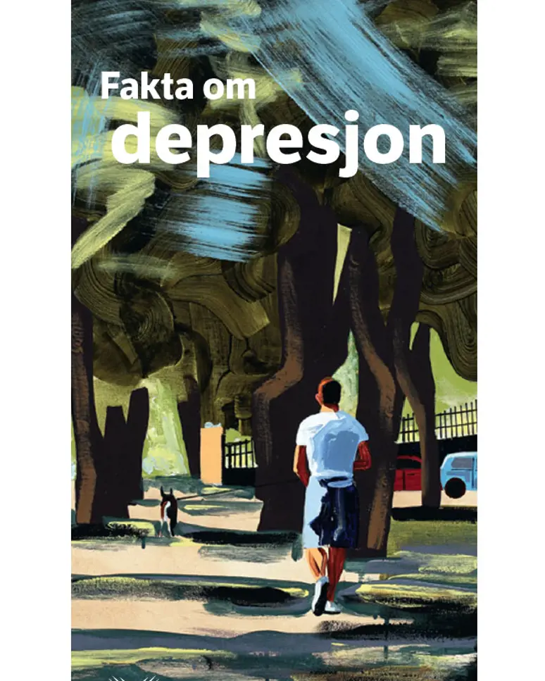 Forside depresjonbrosjyre, tekst Fakta om depresjon.