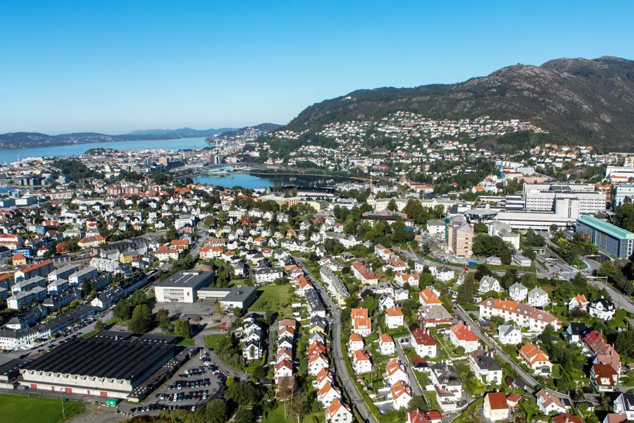 Flyfoto over bergensdalen