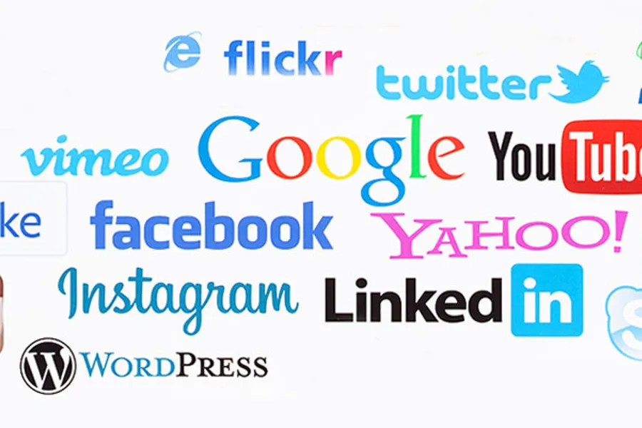 Sosiale medier-logoer. Illustrasjon