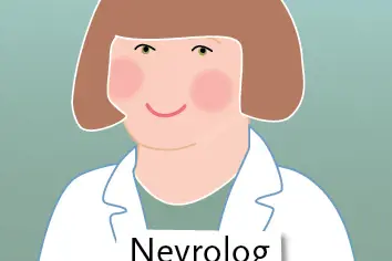 Illustrasjon av kvinnelig nevrolog. Grafikk