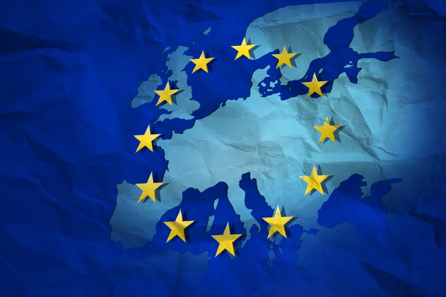 Bilde av EU-kart og EU-stjerner
