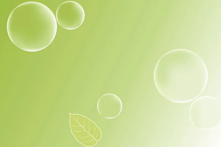 Grønne bobler. Grafisk illustrasjon