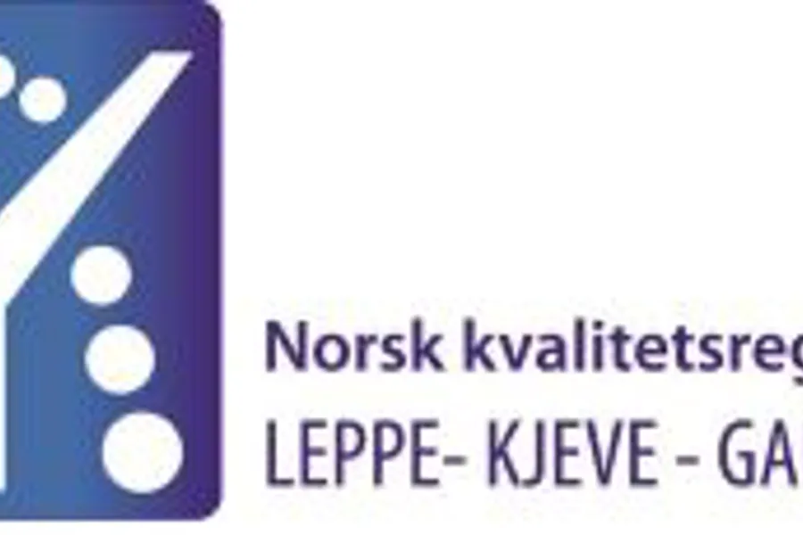 En blå og hvit logo