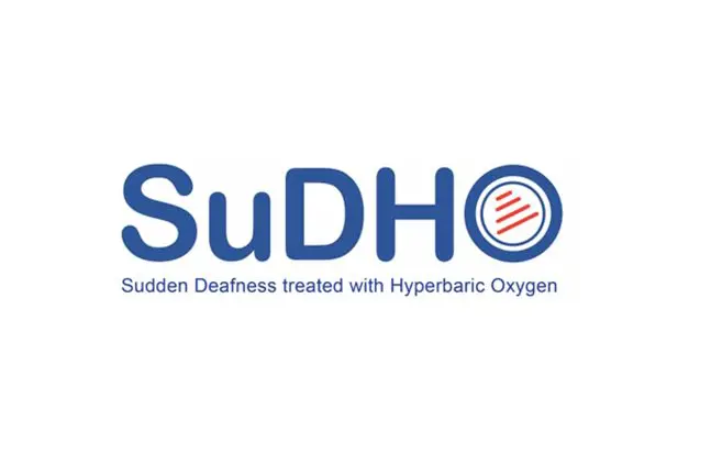 Logo SuDHO-studien: Sudden Deafness treated with Hyperbaric Oxygen. Akutt hørselstap behandlet med hyperbar oksygenbehandling.