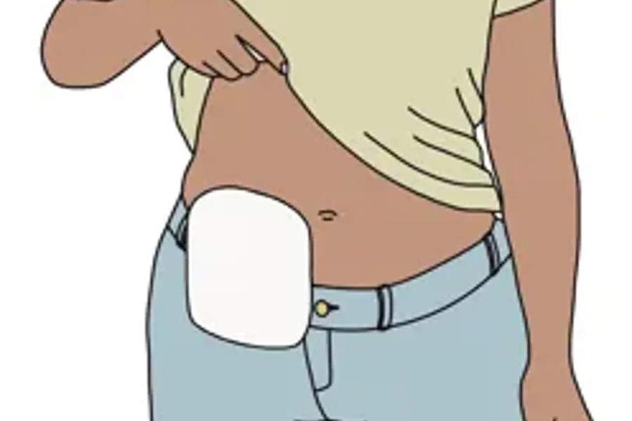 En persons kropp med en tegning på den